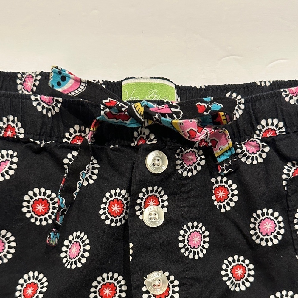 Vera Bradley Black and Pink Patterned Women's Sleep PJ lounge Shorts Size S - Picture 3 of 10